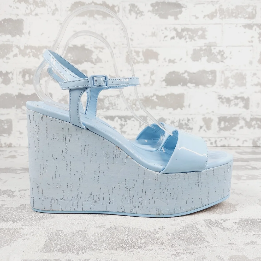 New MADDEN GIRL Theo-c Platform Wedge In Blue i730